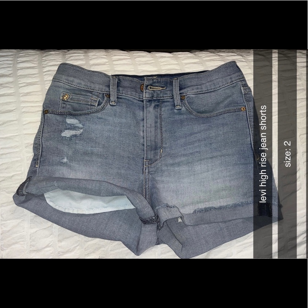 Levi's high rise jean shorts